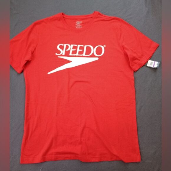 NWT Speedo Red Short Sleeve T-Shirt Size XXL - Picture 1 of 8